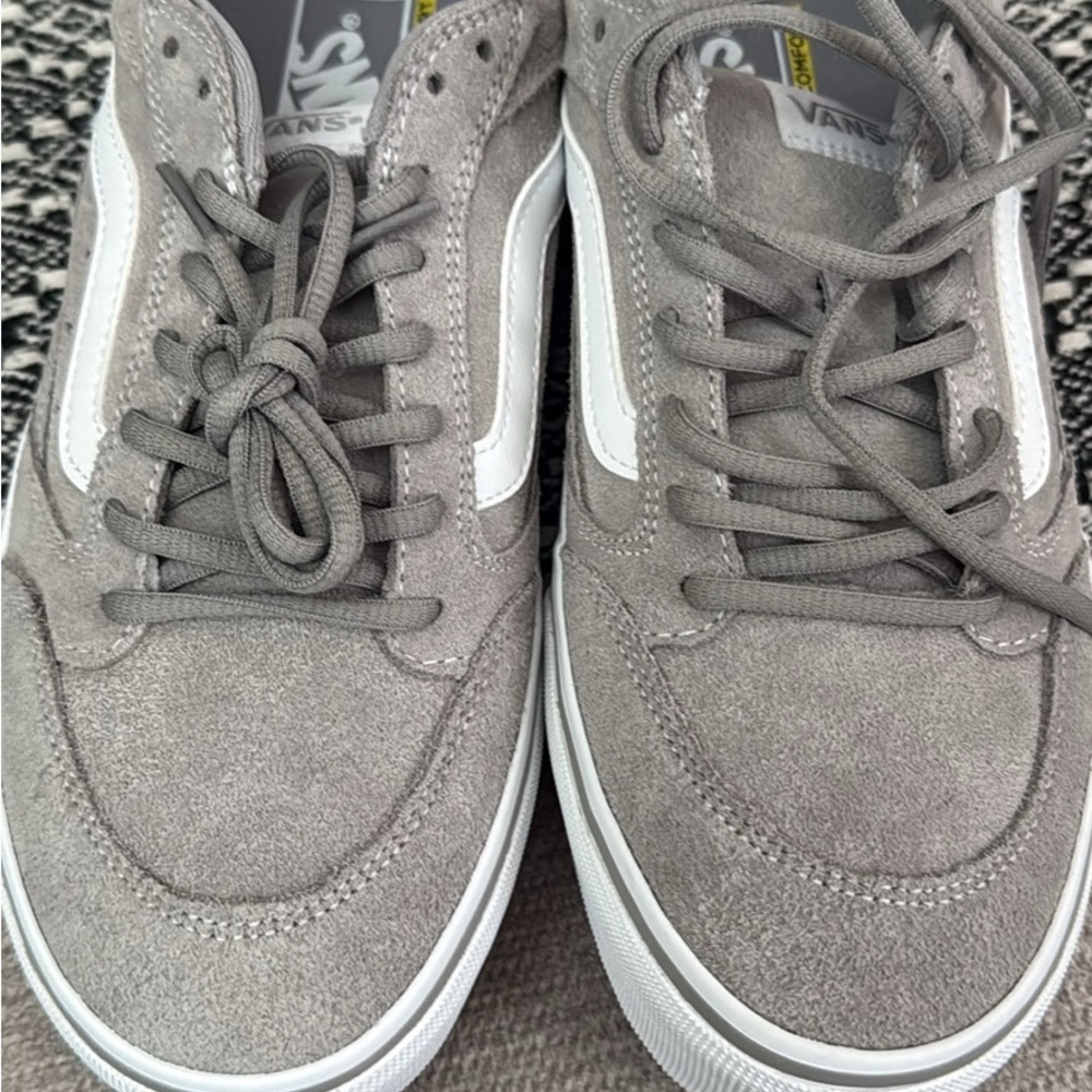 Vans Suede Old Skool Sneakers in Light Gray and White